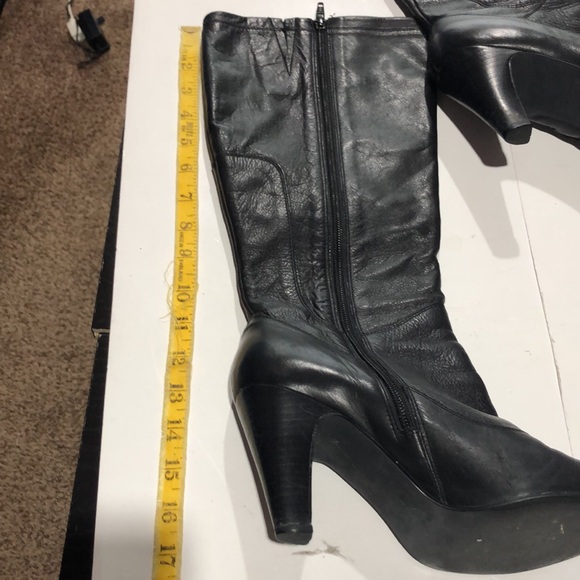 Icora black leather tall boots size 8 - Picture 8 of 8